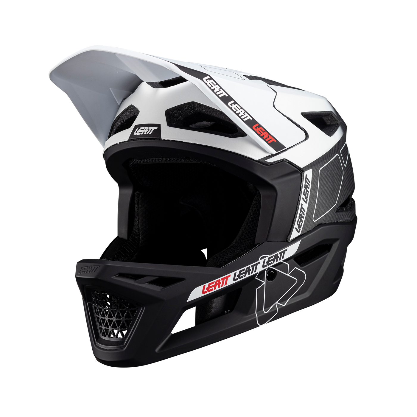 LEATT Helmet MTB Gravity 6.0 Carbon V24 (White)