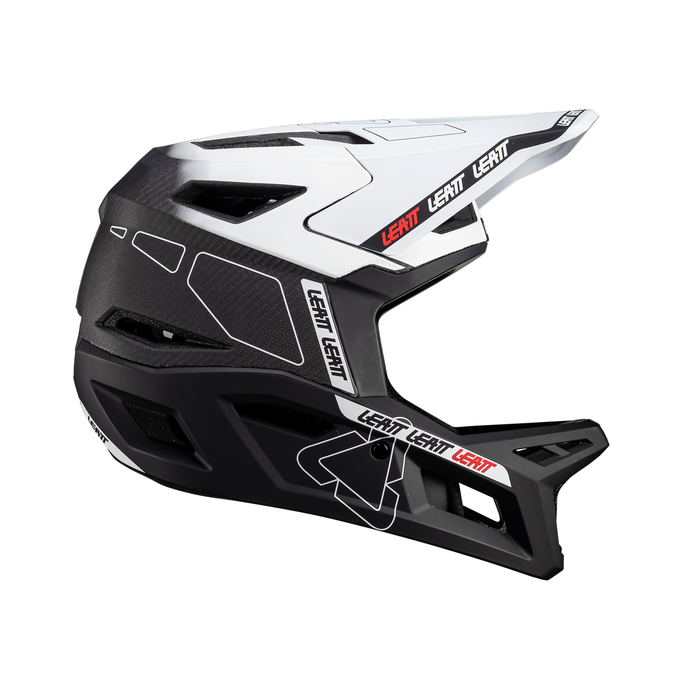 LEATT Helmet MTB Gravity 6.0 Carbon V24 (White)